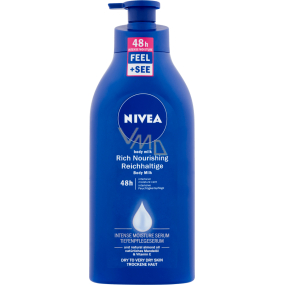 Nivea Body Milk Rich nourishing body lotion for very dry skin with a 625 ml pump
