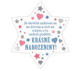 Albi Hanging Plaque Star Birthday 9 x 10 cm