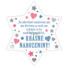 Albi Hanging Plaque Star Birthday 9 x 10 cm