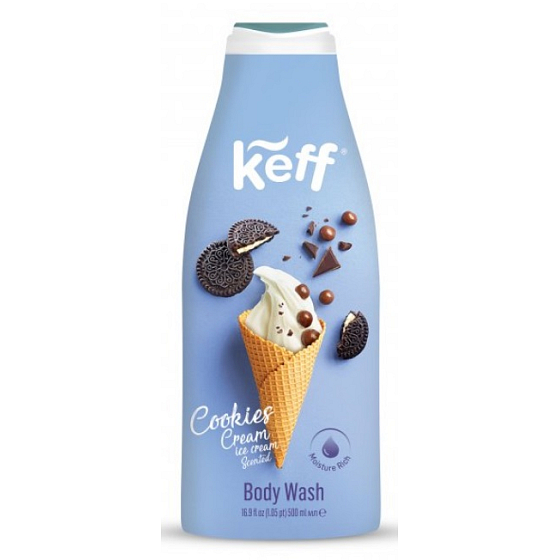 Keff Cream Biscuits Body Cleansing Gel 500 ml