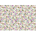 Ditipo Gift wrapping paper 70 x 100 cm White with coloured flowers and green leaves 2 sheets