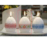 Lima Decorative candle Slavic pattern stripe egg 60 x 90 mm 1 piece