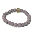 Lava soft purple with royal mantra Om, bracelet elastic natural stone, ball 8 mm / 16-17 cm, born of the four elements