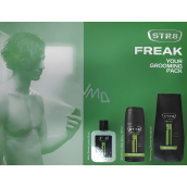 Str8 FR34K aftershave 50 ml + deodorant spray 150 ml + shower gel 250 ml, cosmetic set for men