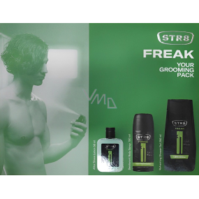 Str8 FR34K aftershave 50 ml + deodorant spray 150 ml + shower gel 250 ml, cosmetic set for men