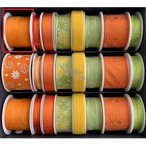 Nekupto Fabric ribbon Orange 2 m x 40 mm