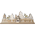 Emocio Advent calendar wooden white Winter landscape 45 x 15 cm
