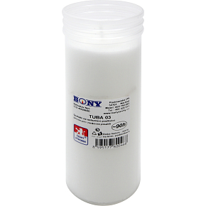 Bony cemetery candle, replacement refill 03, diameter 5.6 cm, height 17 cm, burning time 90 hours, 240 g