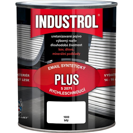 Industrol Plus top coat for metal and wood S2071, 1000 white, 750 ml
