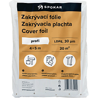 Spokar covering foil for painting, 30 µ, 20 m², 4 × 5 m