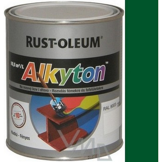 Alkyton Anti-corrosion paint for metal and wood Ral 6005 Moss green glossy 0.75 l