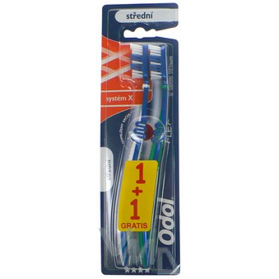 Odol System X medium toothbrush 1 + 1 piece, duopack