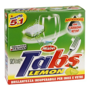 Tabs Lavastoviglie Lemon 5in1 multifunctional dishwasher tablets 16 pieces