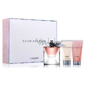 Lancome La Vie Est Belle perfumed water for women 30 ml + body lotion 50 ml + shower gel 50 ml, gift set for women