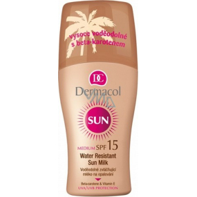 Dermacol Sun Milk SPF15 Waterproof suntan lotion 200 ml spray