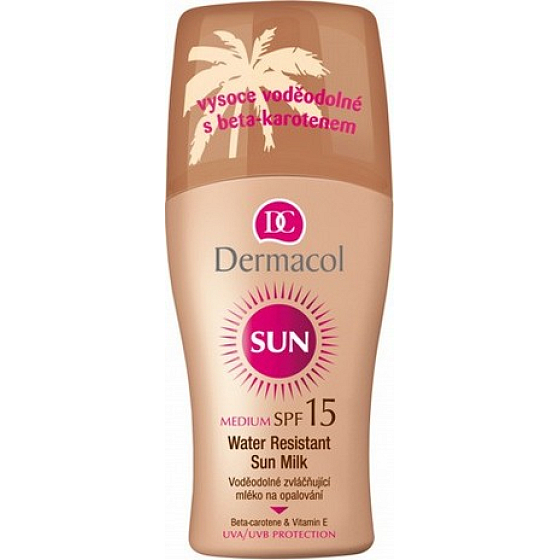 Dermacol Sun Milk SPF15 Waterproof suntan lotion 200 ml spray