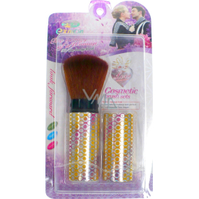 EBM Exmon Cosmetic brush with synthetic bristles for powder gold and pink 11,5 cm