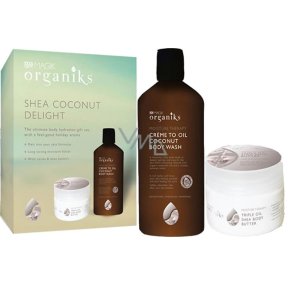 Spa Magik Organic line Coconut shower cream 300 ml + body butter 250 ml, hydration therapy cosmetic set