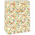 Ditipo Kraft gift bag 27 x 12 x 37 cm yellow, flowers