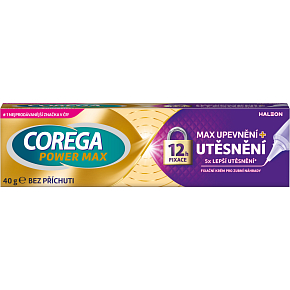 Corega Power Max denture adhesive cream without flavor 40 g