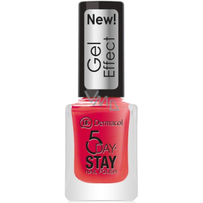 Dermacol 5 Day Stay Gel Effect long-lasting nail polish with gel effect 28 Moulin Rouge 12 ml