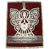 Albi Christmas ornament with Swarovski crystals for hanging with a description - The Christmas angel will see to it that we all meet in good health next year, approx. 7 x 8 cm