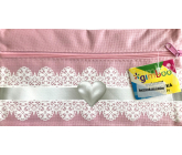 Donau Gimboo school pencil case with zipper pink heart 22 x 12 cm