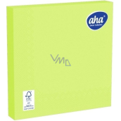 Aha Paper napkins 3 ply 33 x 33 cm 20 pieces one color lime green