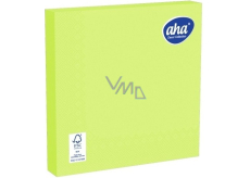 Aha Paper napkins 3 ply 33 x 33 cm 20 pieces one color lime green
