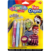 Colorino Metallic Face Paint Ultra Soft in Holder 5 Colors