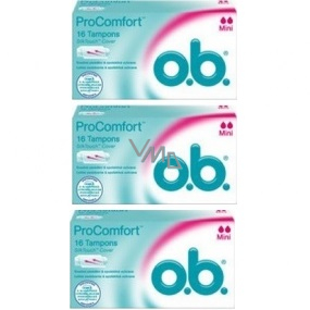 o.b. ProComfort Mini tampons 3 x 16 pieces