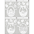 Window film without glue Easter basket 30 x 42 cm
