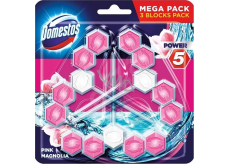 Domestos Power 5 Pink Magnolia Toilet Blank 3 x 55 g