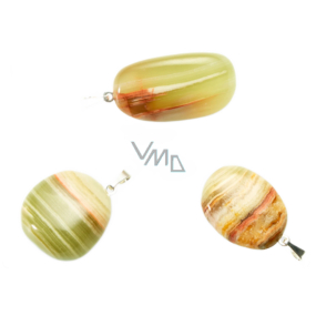 Aragonite Tumbler pendant natural stone, 2,2-3 cm, 1 piece