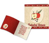 Nekupto Christmas card Apple 100 x 100 mm