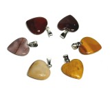 Mokait Heart pendant natural stone 15 mm, motivational stone