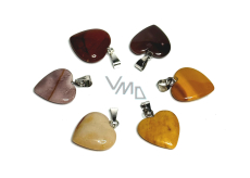 Mokait Heart pendant natural stone 15 mm, motivational stone