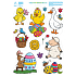Arch Easter sticker, window film without adhesive Chicken with flower 33 x 24 cm