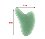 Chalcedony green Gua Sha reduces wrinkles, swelling, improves skin elasticity 5 x 8 cm, stone of love, joy