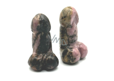 Rhodonite Penis for happiness, natural stone for standing about 3 cm, great healer of hearts