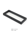 3D universal plastic frame with foil, black 9 x 23 cm