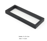 3D universal plastic frame with foil, black 9 x 23 cm