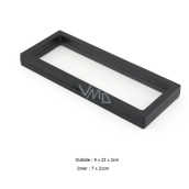 3D universal plastic frame with foil, black 9 x 23 cm