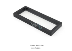 3D universal plastic frame with foil, black 9 x 23 cm