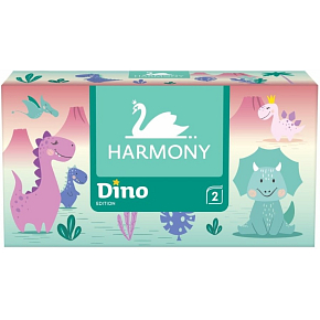 Harmony Dino 2-ply paper tissues in a box, 150 pcs