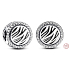 Charm Sterling silver 925 Charm with zebra print, bead on bracelet animal
