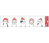 Window film Christmas coloured with glitter Cats 64 x 15 cm