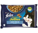 Felix Sensations Jellies Multipack salmon and cod in flavoured jelly, complete food for adult cats 4 x 85 g