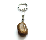 Bronzite Troml pendant keychain natural stone, approx. 10 cm