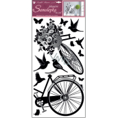 Wall sticker bicycle with flower 60 x 32 cm